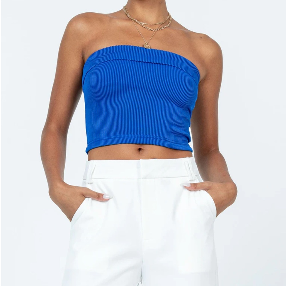 Princess Polly Bettany Tube Top Blue